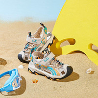 BOBDOG HOUSE 巴布豆童鞋夏款舒適便捷運動涼鞋鏤空透氣兒童沙灘鞋男童女童涼鞋