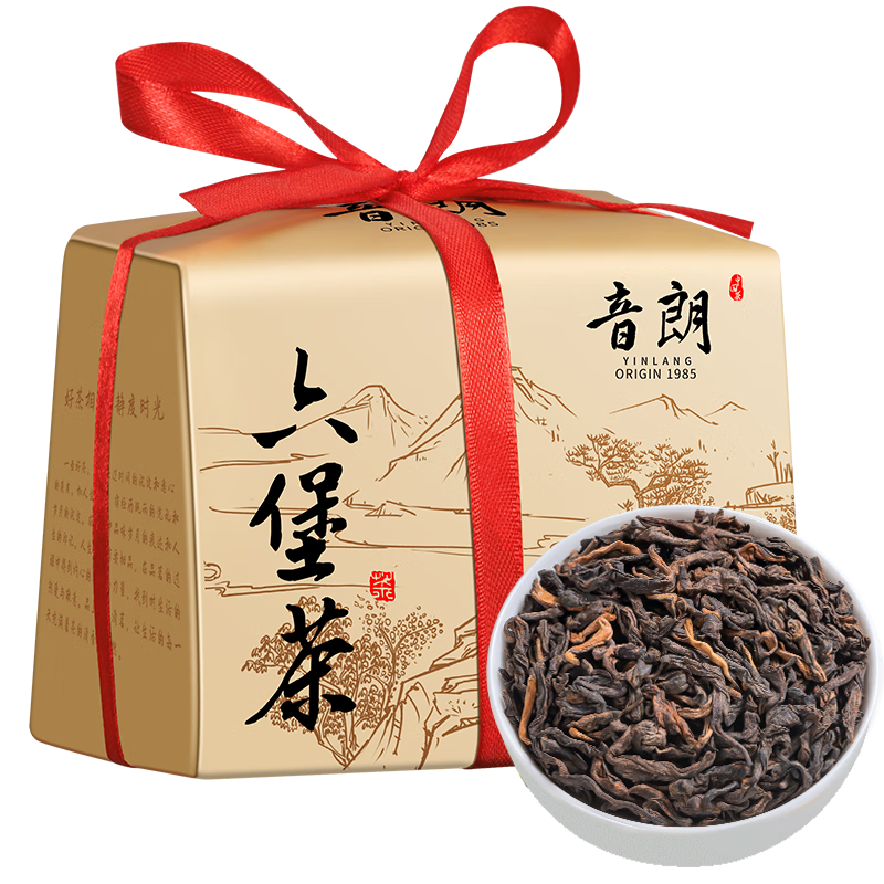 音朗 茶叶 六堡茶 黑茶 广西梧州窖藏金花陈香原产地纸包250g