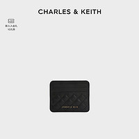百億補貼：CHARLES & KEITH CHARLES&KEITH;新品CK6-50680926-1撞色絎縫菱格迷你卡包女