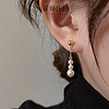三顆珍珠耳釘S925銀針女氣質靈動顯臉瘦珍珠耳飾輕奢 S925銀針-4605