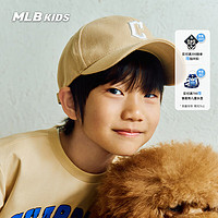 MLB儿童男女童休闲时尚可爱皱眉熊潮酷棒球帽24春夏 浅米色 51-53cm