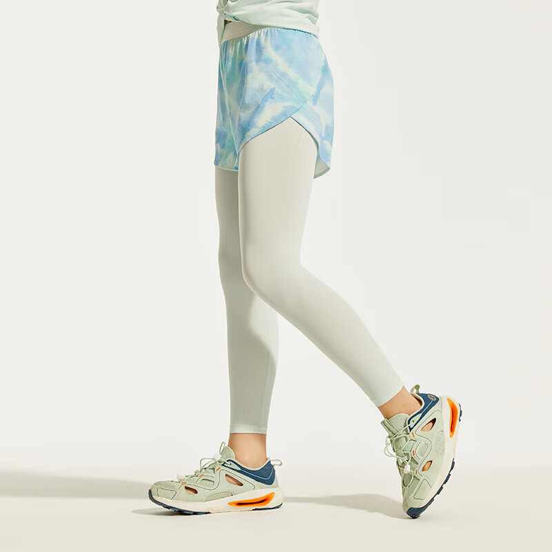 moodytiger女童运动裤假两件裤24夏季凉感防晒透气|AirSupply空气衣 谧色蓝 120cm