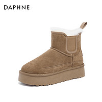 DAPHNE 達芙妮 品牌雪地靴氣質冬季新款百搭休閑加絨加厚雪地靴