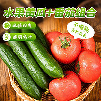 百億補貼：秋趣 山東西紅柿水果小黃瓜番茄黃瓜新鮮組合混裝生吃3斤5斤