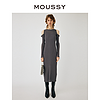 百億補貼：MOUSSY 摩西 春季新品新款優雅氣質露肩針織晚宴裙連衣裙010GAS70-5370