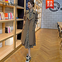 La Chapelle 風衣女2022年春秋新款韓版感流行氣質中長款流行顯瘦過膝大衣外套