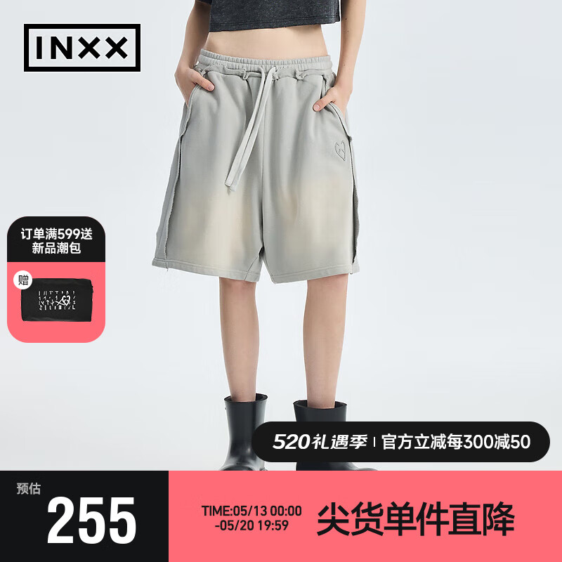 英克斯（inxx）APYD 潮流新品毛边运动短裤男女同款宽松休闲APE2240603