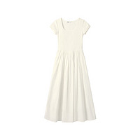 SPAO韩国同款2024年春夏女赫本风高级感法式连衣裙SPOWE24W99 白色 160/66A/S