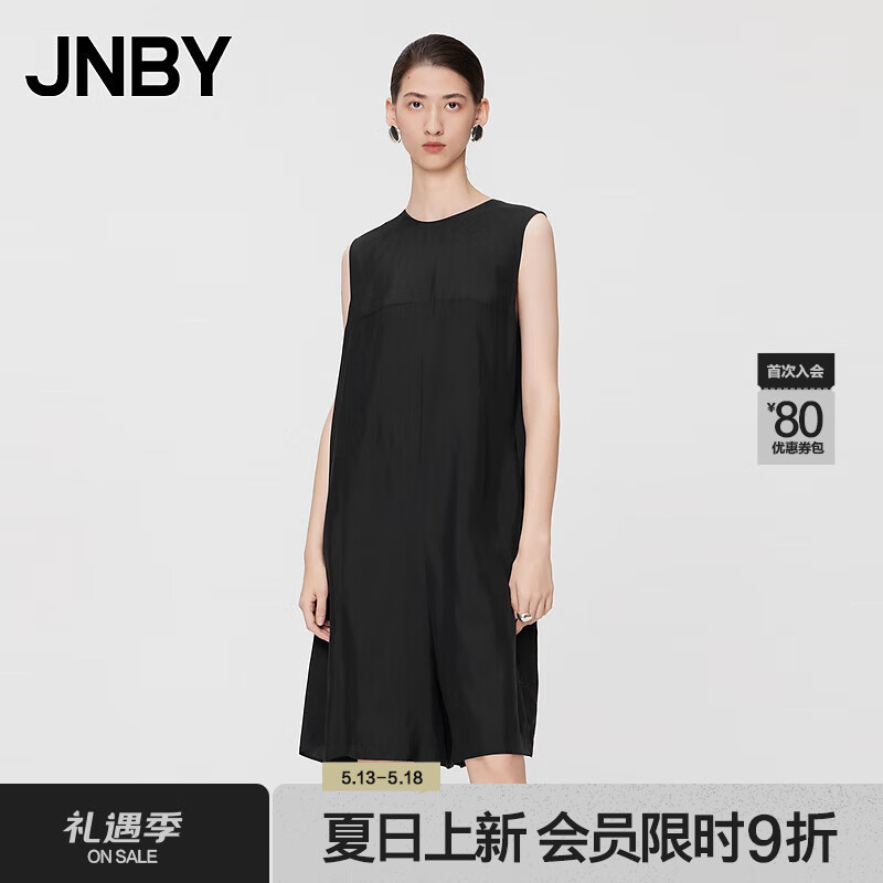 JNBY24夏连体裤圆领无袖长裤5O5F13010 001/本黑 XL