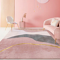 BUDISI 布迪思 地毯客廳臥室ins北歐簡約茶幾墊輕奢高級感大面積滿鋪可定制床邊 粉2 80