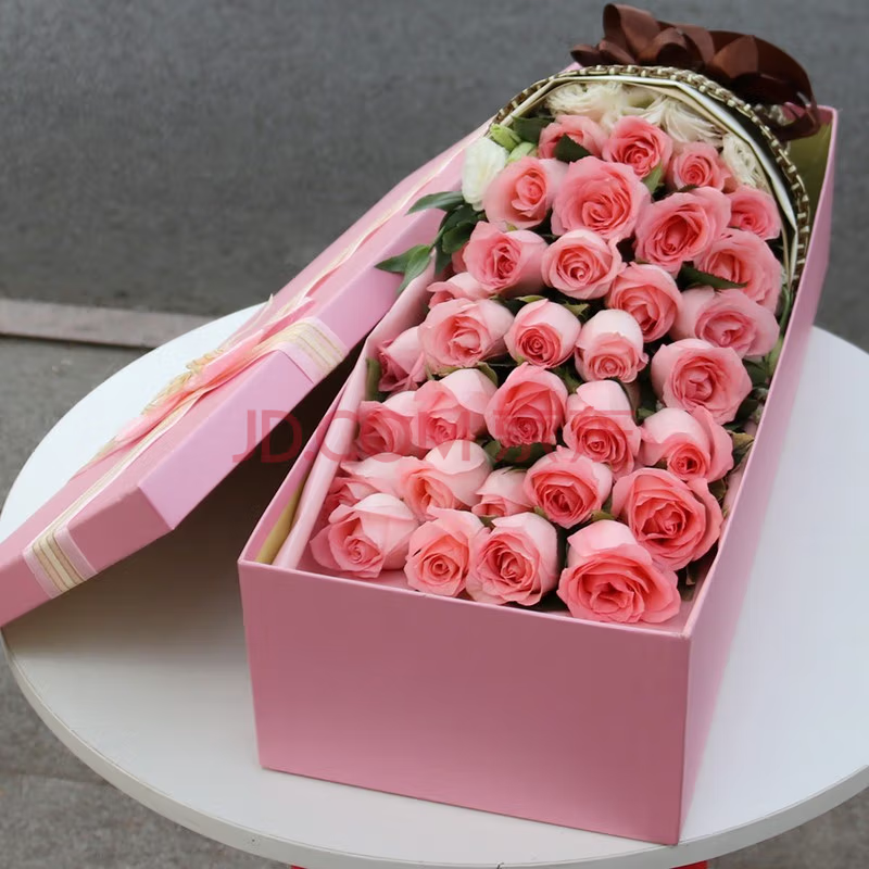 绿琦轩求婚表白送女友老婆生日礼物全国同城配送 33朵戴安娜玫瑰礼盒
