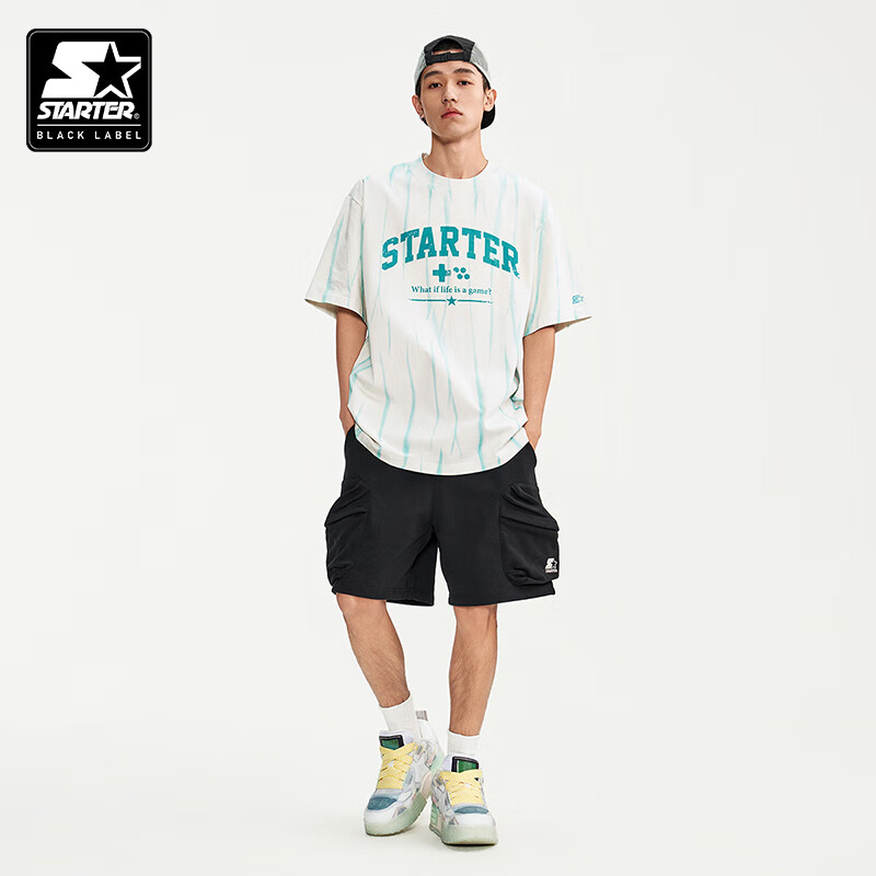 STARTER美式短袖2024年夏季男女棒球运动100%棉宽松透气 浅薄荷绿 S 165/84A