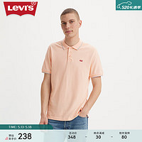 Levi's李维斯冰酷系列24夏季男士宽松简约休闲针织短袖POLO衫 粉色 35883-0167 S