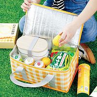 木丁丁 野餐包 可折叠野餐篮冷热两用保温包便携手提野营装备户外收纳包