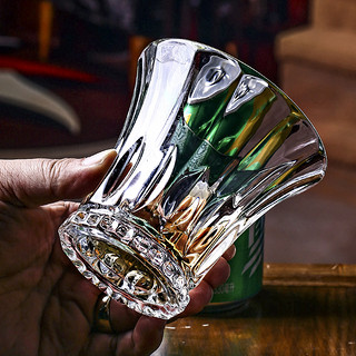 Glass 高斯 进口捷克水晶玻璃威士忌酒杯洋酒杯时尚啤酒杯酒具套装创意水杯 透明 单只