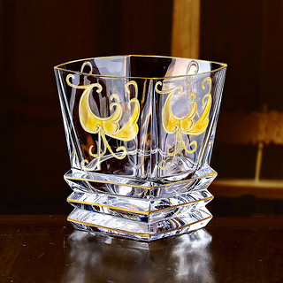 Glass 高斯 威士忌酒杯水晶玻璃杯啤酒杯捷克进口22K金洋酒杯网红水杯 单支礼盒装 340ml