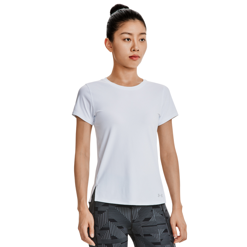 安德玛UA春夏Iso-Chill女子跑步运动短袖T恤1376819