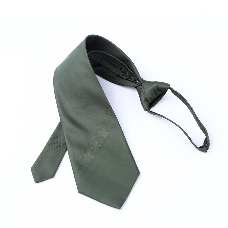 丹丹格（DANDANGE）领带橄榄松枝军绿色空衬正装免打结陆领带男人常服领带 松枝绿 路领带中号