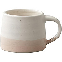 【】KINTO陶瓷马克杯 手冲咖啡杯 复古杯 杯子 耐热 简约时尚 白色×粉色米色 110ml