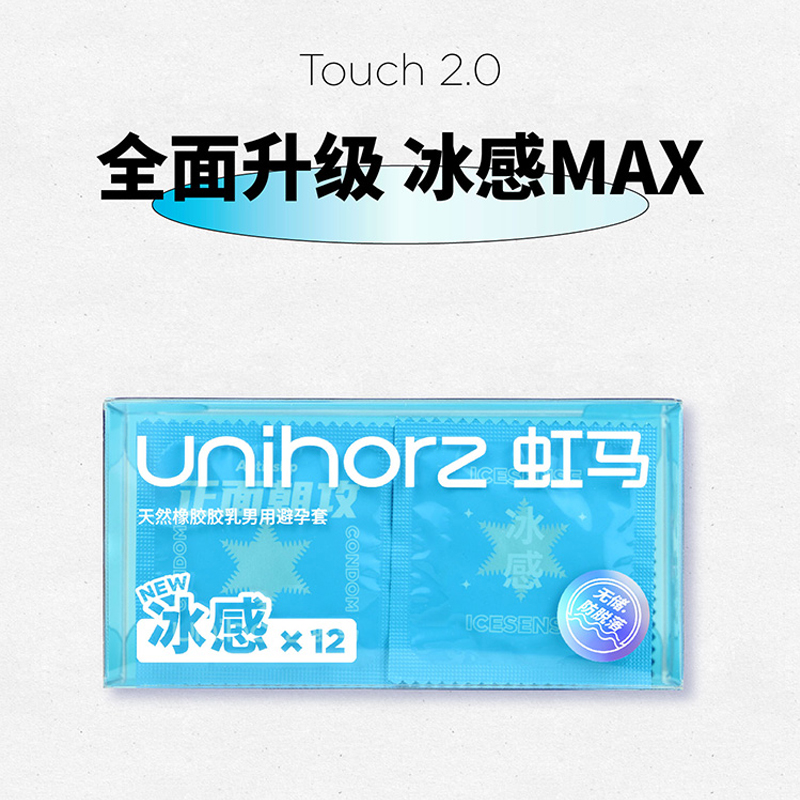 Unihorz虹马避孕套升级水润冰感24只套 玻尿酸水溶性免洗