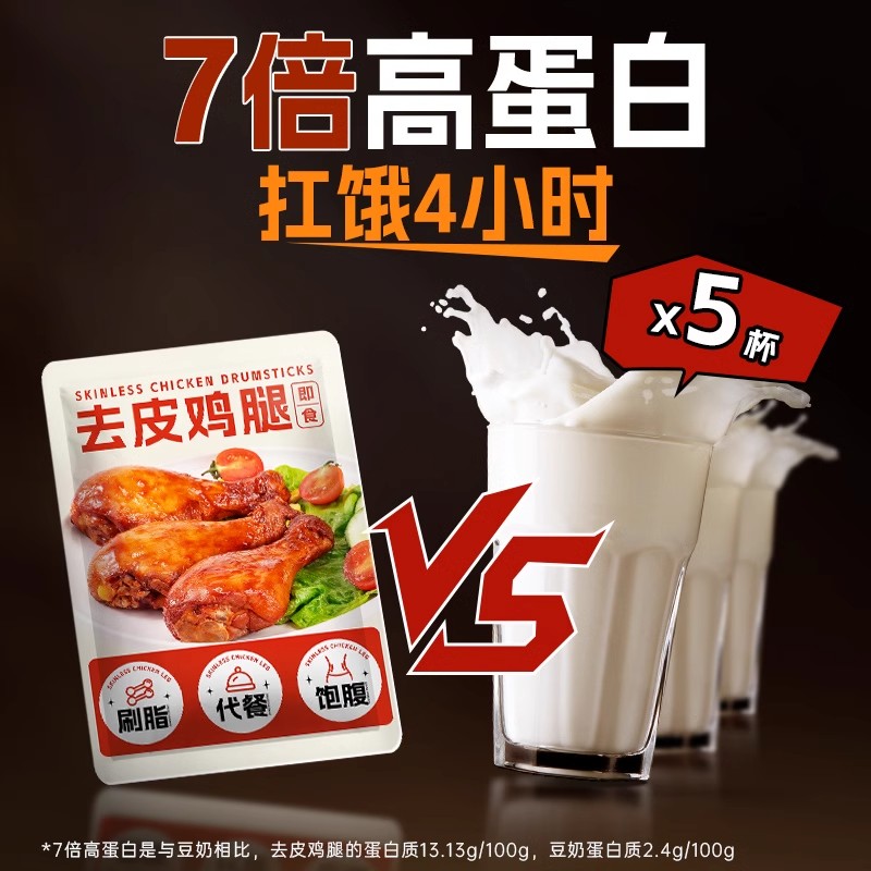 去皮鸡腿非鸡胸肉减0低脂肪肥期热量代餐解馋饱腹即主零食品