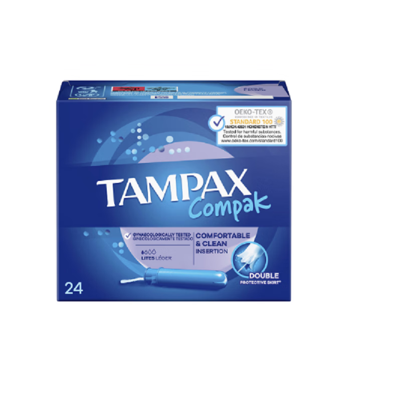 丹碧丝（TAMPAX）卫生棉条导管式 游泳 隐形珍珠棉条 内用卫生棉條 卫生棉条小流量24支L