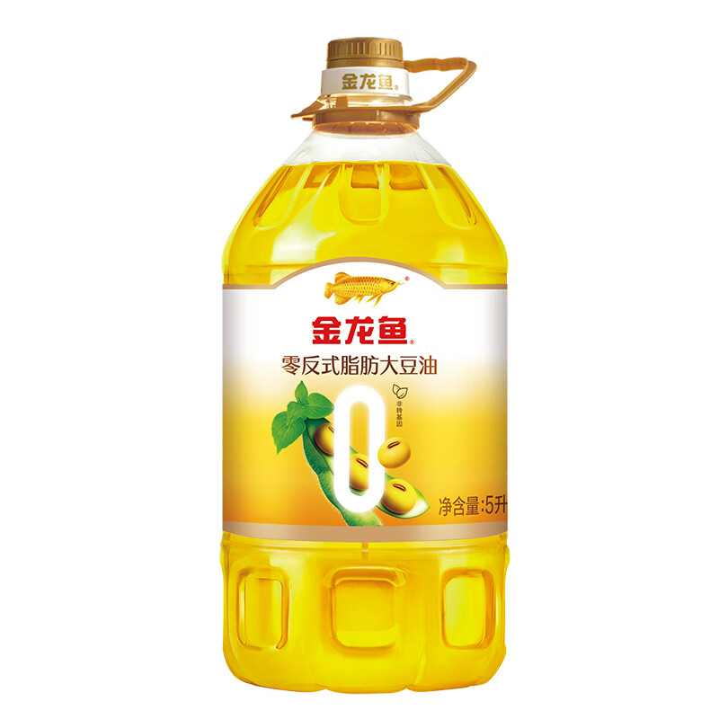 金龙鱼食用油 阳光零反式脂肪大豆油5L（非转基因） 1桶
