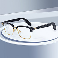 MingYue 明月 鏡片 智能眼鏡高清藍牙配度數音樂眼鏡2.0版 30213-C1黑銀 無度數 防藍光鏡片 0度