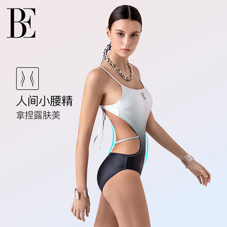 BALNEAIRE 范德安 BE范德安时尚系列2024女士连体三角泳衣黑白渐变时尚性感度假