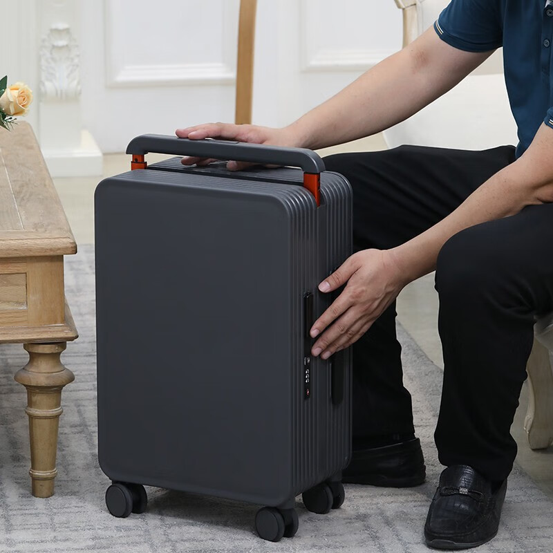 ACD中置宽拉杆行李箱万向轮登机箱子男女高颜值平衡旅行箱 灰色 24英寸(托运箱)