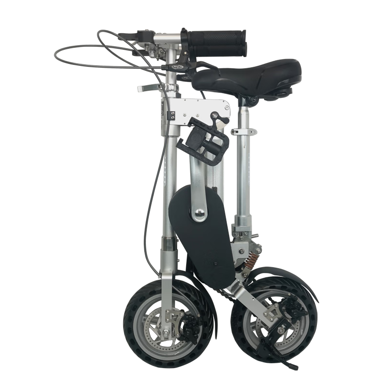 微拜客 高铁旅游XT2折叠自行车小轮型脚踏后避震实芯轮胎超轻便携