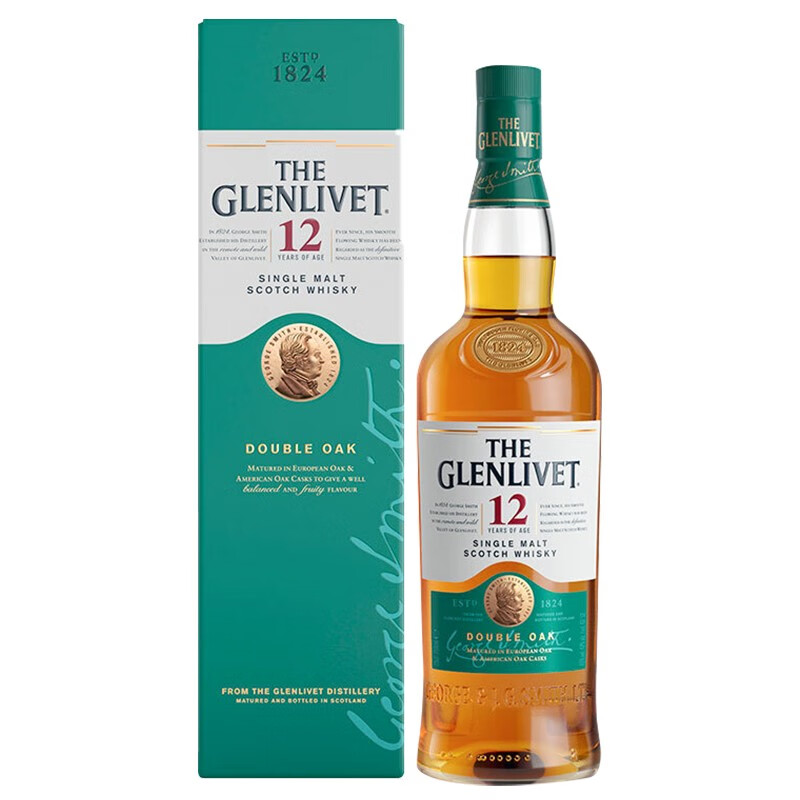 格兰威特（ThE GLENLIVET）12年 陈酿 苏格兰 单一麦芽 威士忌 洋酒 700ml
