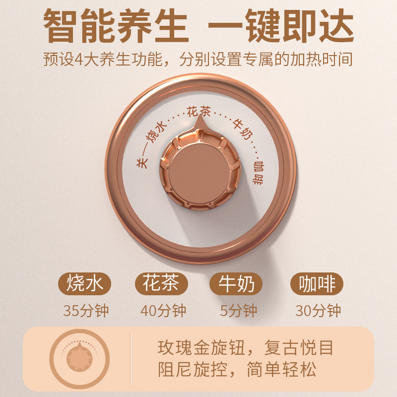 金灶HT-001养生壶小型办公室迷你型多功能煮茶器养生杯花茶壶