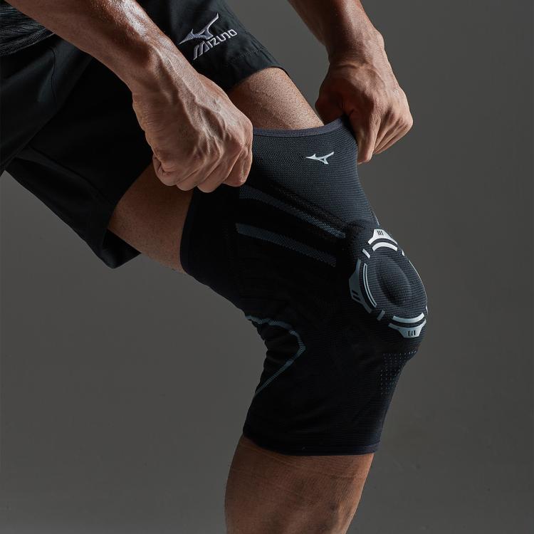 美津浓运动护膝（单只）硅胶防撞双弹簧支撑男女防损伤防护