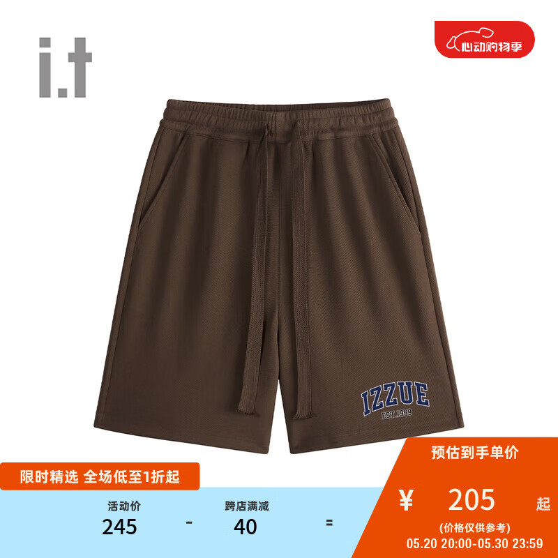 izzue it 男装短裤2024夏季010440 BWX/棕色 XS