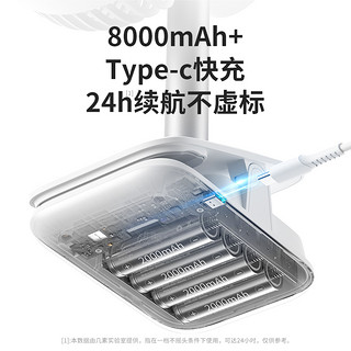 几素 夹式小电风扇宿舍床头充电静音小型桌面摇头微风夹子夹扇电扇