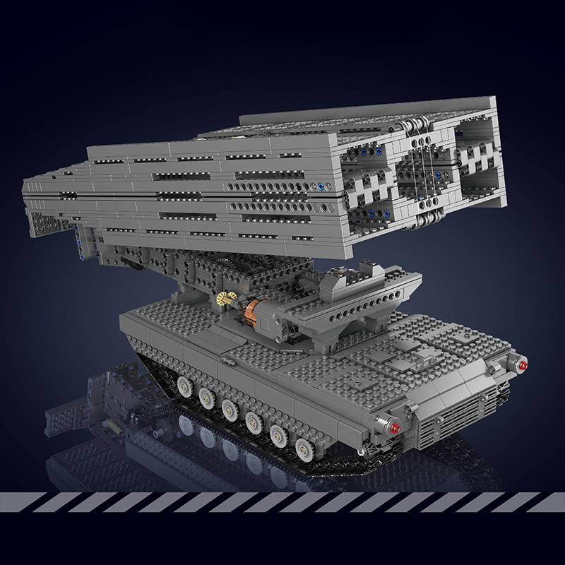 宇星模王军事桥架车坦克模型电动遥控积木拼装玩具六一儿童