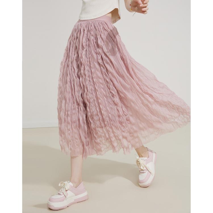 【多色可选】夏季仙女风网纱裙休闲宽松百搭半截裙