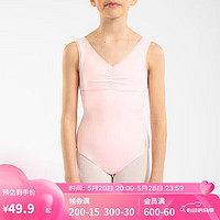 DECATHLON 迪卡儂 芭蕾舞連體衣芭蕾舞服幼兒夏季淺粉色155-4532852