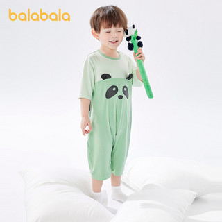 88VIP：巴拉巴拉 儿童连体睡衣夏季新款宝宝家居服男女童小童宝宝熊猫造型