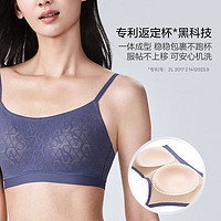 VICTORIA'S SECRET 小雛菊蕾絲返定杯固定薄杯無鋼圈文胸Ⅳ 4X0K靛果藍小雛菊 11210808 S