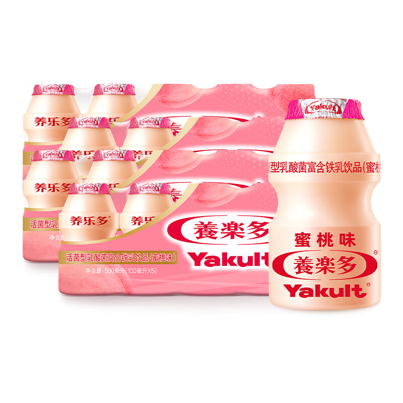 Yakult 养乐多 活菌型乳酸菌乳饮品 蜜桃味
