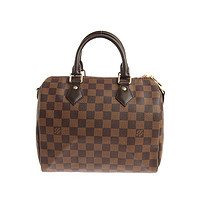 LOUIS VUITTON 路易威登 中古LV/路易威登99新棕棋盤格帆布SPEEDY 25女士兩用包