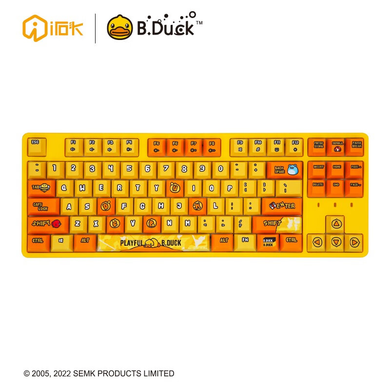 艾石头 联名机械游戏键盘 小黄鸭FE87黄色PRO（小黄鸭轴） 小黄鸭	FE87黄色PRO（小黄鸭轴）