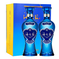 88VIP：YANGHE 洋河 海之藍 藍色經典 旗艦版 42%vol 濃香型白酒 520ml*2瓶