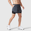 跑步短褲男專業馬拉松田徑三分褲帶內襯雙層褲子運動健身可放手機