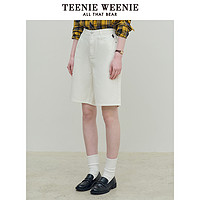 TEENIE WEENIE TeenieWeenie小熊女裝2024年夏季新款寬松直筒牛仔短褲休閑通勤風