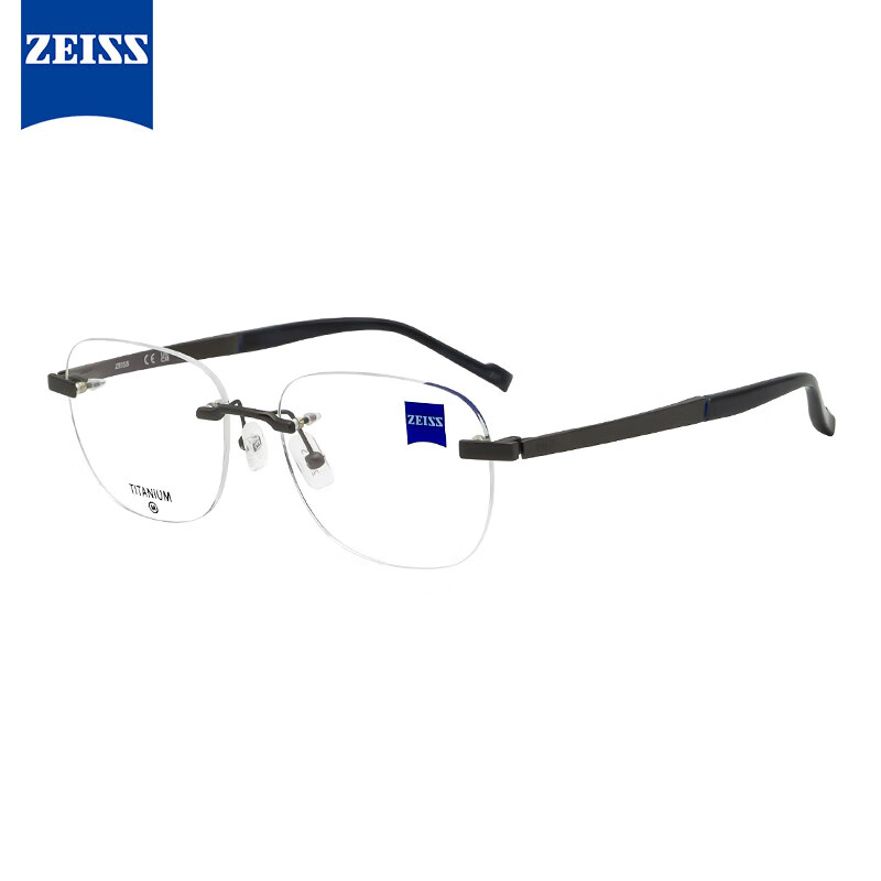 蔡司（ZEISS）光学镜架无框钛ZS23134BLB 071 L男款配镜眼镜框配蔡司防蓝光1.6