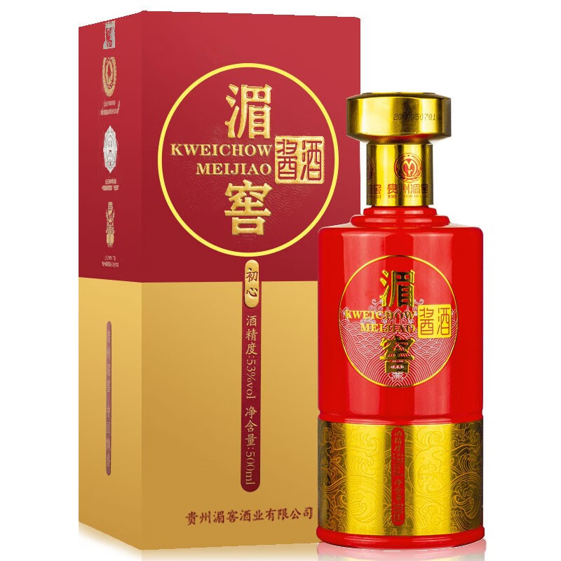 湄窖 酱酒 酱香型 高度白酒 53度 纯粮优级 贵州老八大名酒 53度 53度 500mL 1瓶 【初心】