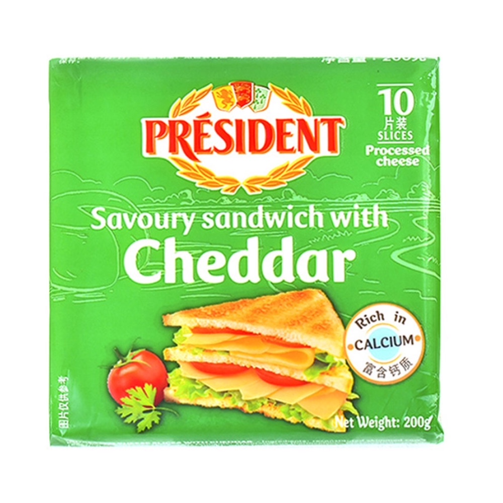 总统（President）法国三明治奶酪芝士片200g夹面包